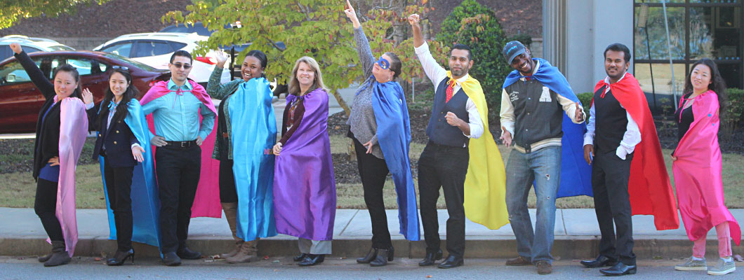 Aventure staff at Atlanta Operations don capes to support Children’s Healthcare of Atlanta.